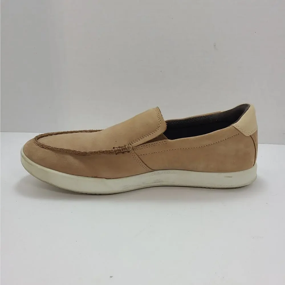 ECCO Cathum Mens 43 EU 10 US Moc Toe Slip On Leather Sneakers Casual Shoes Tan